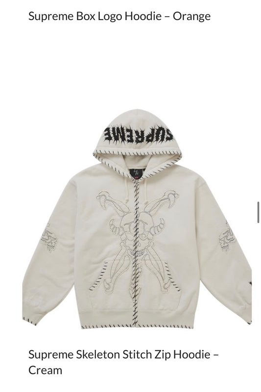 Supreme White Zip Up